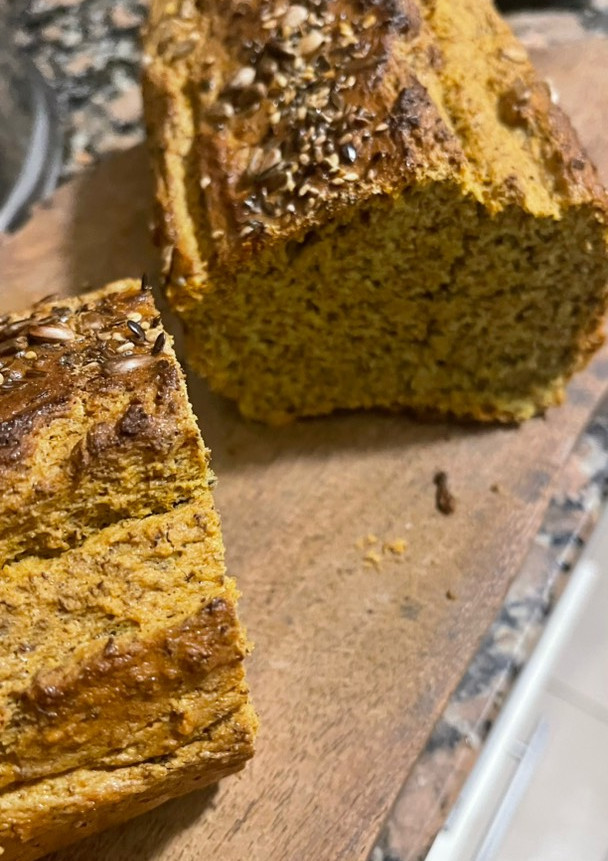 Una foto de Pan de lentejas sin gluten. Riquísimo!