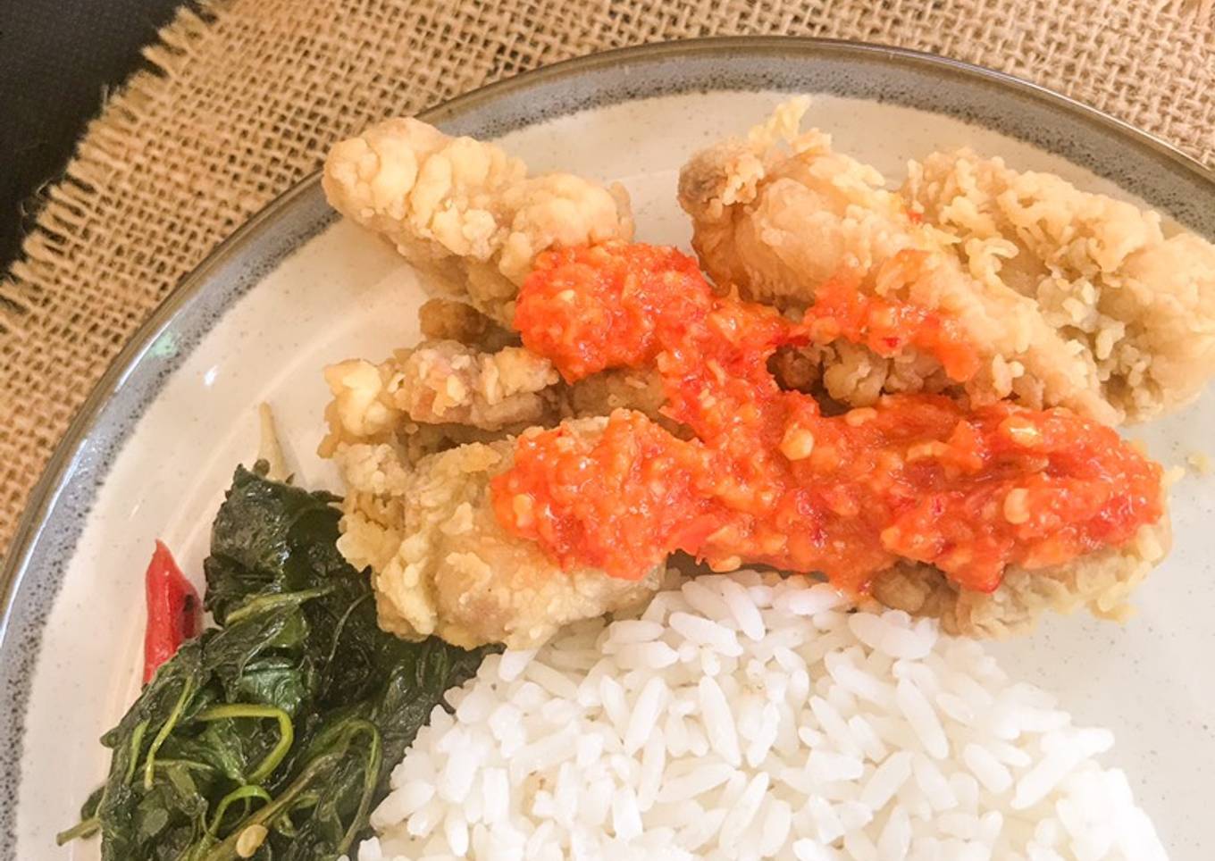 Fillet ayam geprek