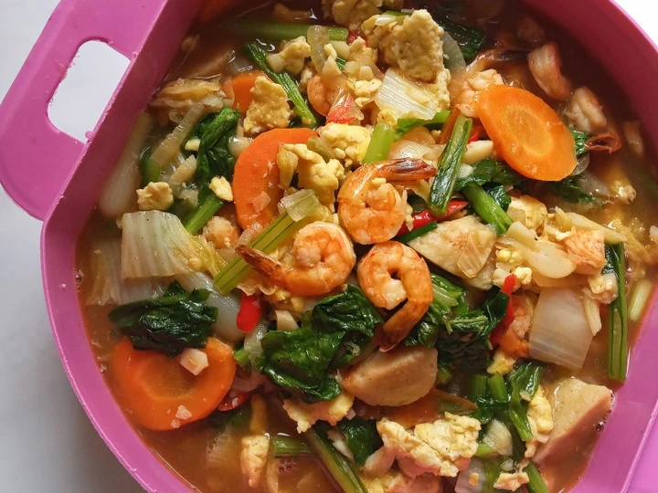 Easy Ways Prepare Recipes Capcay Udang Bakso the So Delicious Perfect.