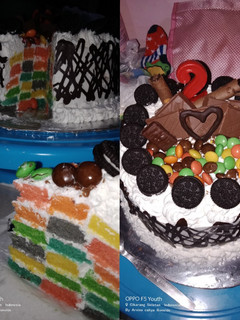 Foto resep Rainbow checkerboard cake