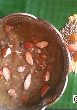 A picture of Milk Less – Pearl Millet- Green gram Payasam.