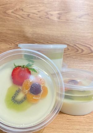 Foto resep Puding Susu Buah