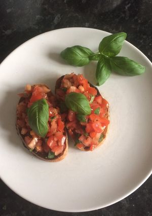 A picture of Bruschetta 🍅 🌿.