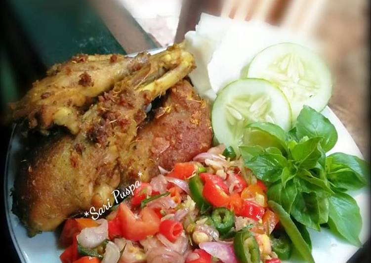 Resep Bebek ungkep sambal matah Top Enaknya