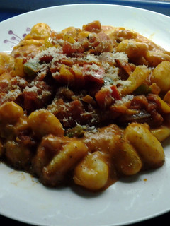 A picture of Tomato, Basil, Parmesan Gnocchi.