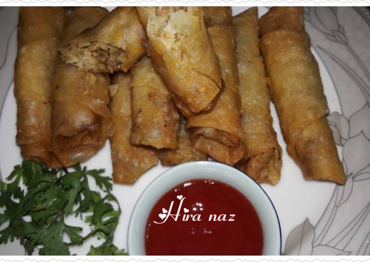 Recipe of Perfect Chinese Beef Spring Rolls