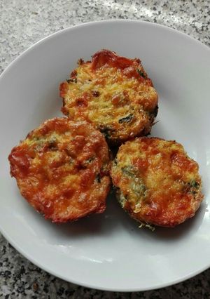 A picture of Spinach and cheese muffins.