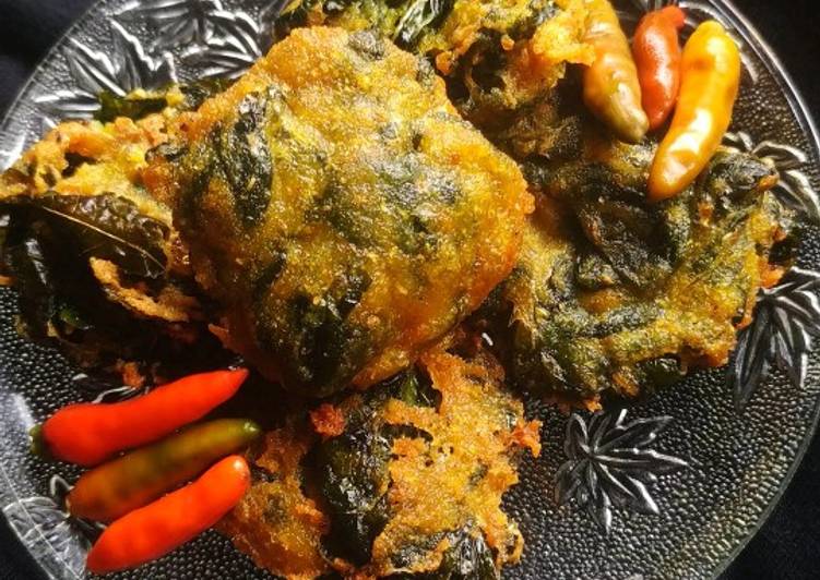 Resep masakan Bakwan Daun Singkong/Ubi | Langkah Membuat Bakwan Daun Singkong/Ubi Yang Mudah Dan Praktis