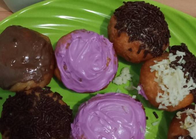 Langkah Mudah untuk Menyiapkan Domini(donat mini) yang Enak Banget