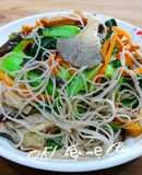 Bún gạo lứt xào chay