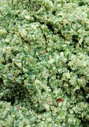 A picture of Falafel dough.