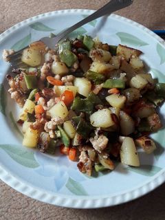 Una foto de Revuelto vegano