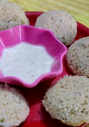 A picture of Oats Onion Idly.