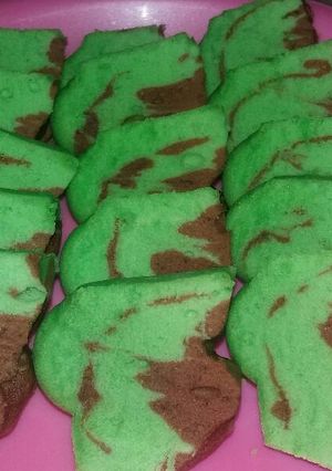 Foto resep Bolu kukus pandan coklat