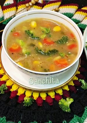 A picture of Healthy Broccoli Mix Veg Soup.
