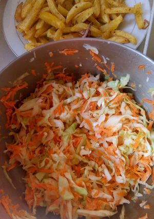 A picture of Coleslaw #authormarathon.