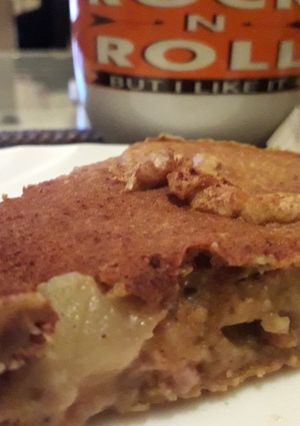 Una foto de Bizcocho de pera vegano