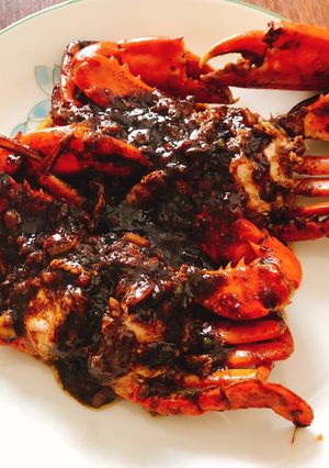 Hình của món Cua sốt tiêu.
