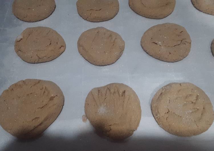 Easiest Way to Prepare Quick 3 ingredient peanut butter cookies (flourless)