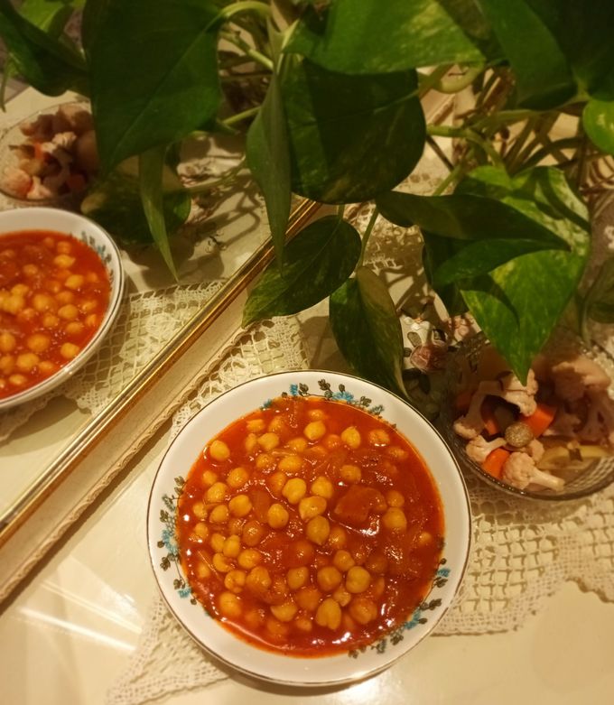 عکسی از دستور سوپ نخود یونانی