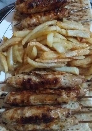 صورة لوصفة كباب بصدر الدجاج