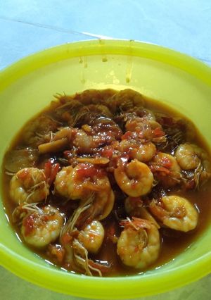 Foto resep Udang masak pedas saos tiram