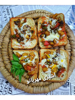 عکسی از دستور پیتزا مرغ و قارچ