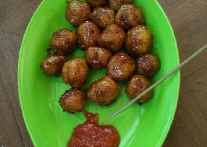 Resep Bakso Bakar Teflon Oleh Bunda Zhiezhie Cookpad