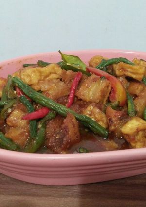 Foto resep Oseng kikil pedas manis