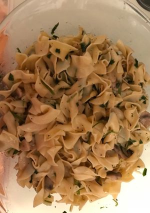صورة لوصفة باستا مع فطر