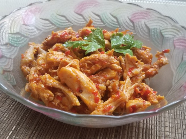 Resep Ayam Suwir Pedas Manis, Bikin Ngiler