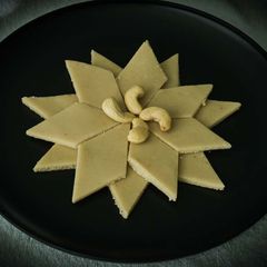 A picture of Kaju Katli.