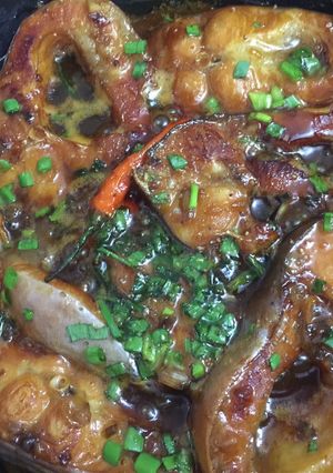 Hình của món Cá hú kho.