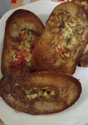 Zöldséges bundás kenyér recept fotója