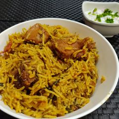 A picture of Country Chicken Biryani/Naatu Kozhi Biryani.
