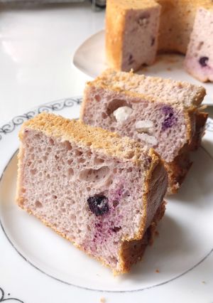 Foto resep Blueberry Cheese Chiffon Cake