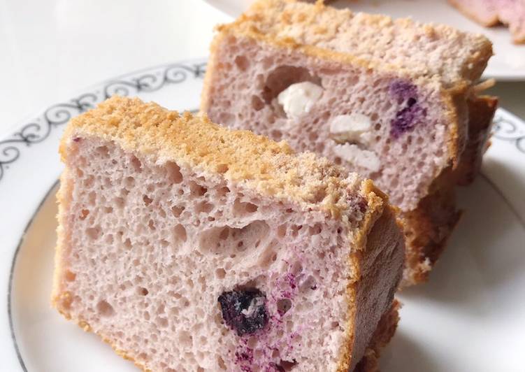 Resep Blueberry Cheese Chiffon Cake Anti Gagal