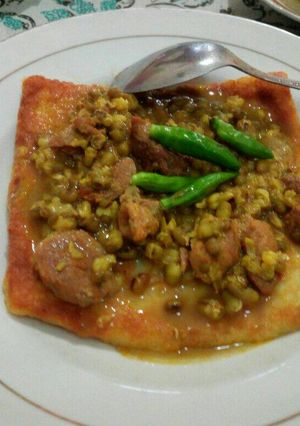 Foto resep Martabak kornet kentang kuah gulai kacang ijo