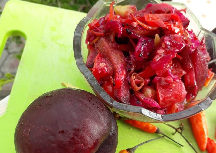 Bagaimana Menyiapkan Sambel Plum &amp; buah Naga, Menggugah Selera
