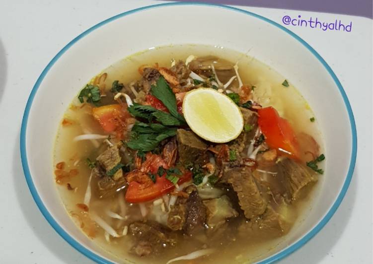 Resep Soto daging bening segar yang Sempurna