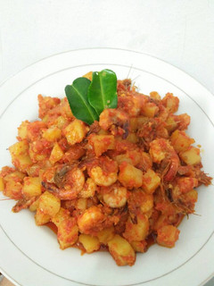 Foto resep Balado udang kentang