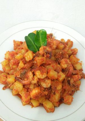 Foto resep Balado udang kentang