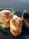 Bollos🥯 de jamón y queso con dip de chipotle 😋