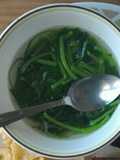 Spinach clear soup
