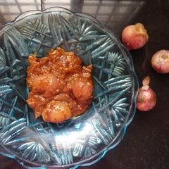 Onion Stuffed Gravy Engaya ullagadi palya A picture of Onion Stuffed Gravy Engaya ullagadi palya.