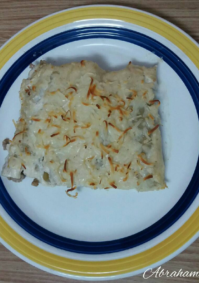 Una foto de Canelones de carne picada