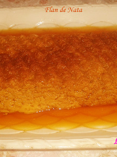 Una foto de Flan de nata en microondas