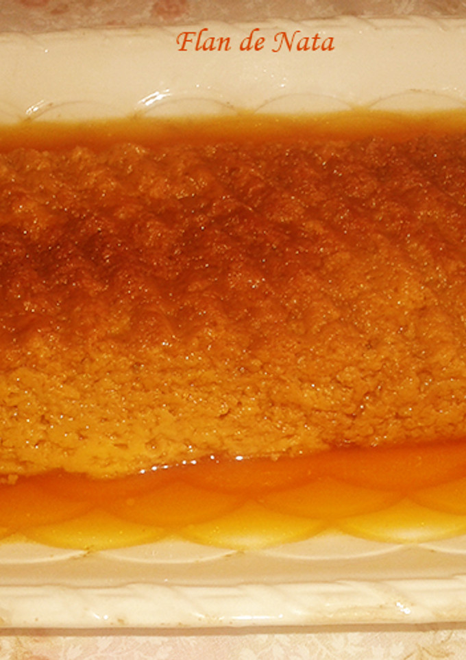 Una foto de Flan de nata en microondas