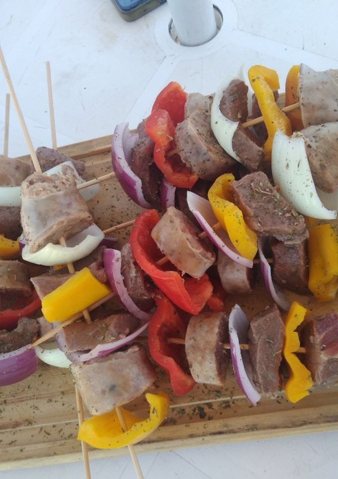 Una foto de Brochetas a la parrilla