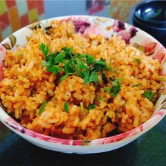 A picture of Tamarind Rice / puliogree.